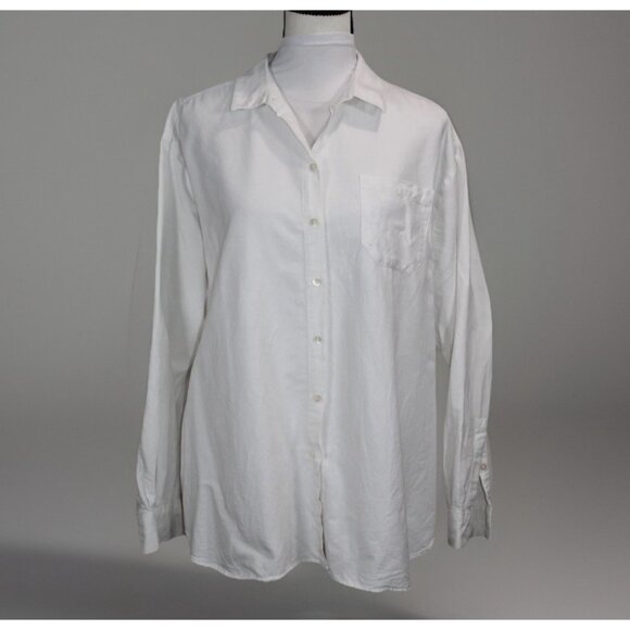 Sezane Max Shirt Casual White Csao Amour 40 US 8 Long Sleeve Button Down Pocket - Picture 9 of 10